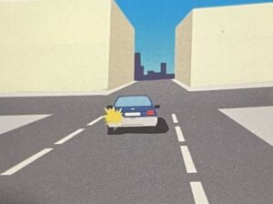 test carnet de conducir - calzada de sentido unico