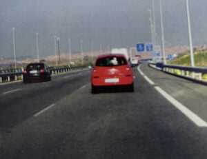 test carnet de conducir - calzada linea