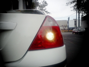 test carnet de conducir - luces blancas