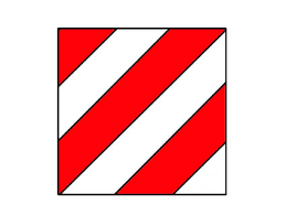 test carnet de conducir - panel rojo blanco