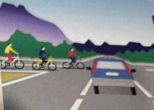 test carnet de conducir - paso cilistas