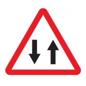 test carnet de conducir - peligro ambos sentidos