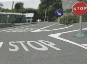 test carnet de conducir - stop interseccion